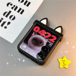 갤럭시 z 지 플립 6 5 4 3 케이스 굿즈 일본 어 귀여운 새끼 고양이 귀 핸드 스트랩 Z zflip6 Xiaomi Miax Motorola Razr 60 : 산인고릴라