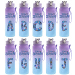3 2 테일즈 너클즈 섀도우 독서실 러닝 물병 텀블러 굿즈 750ml A-Z 문자 프린트 만화 대용량 컵 휴대용 야외 스포츠 물컵 어린이 선물 : 산인하... 