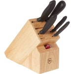 Victorinox 빅토리녹스 스위스 클래식 나이프 블록 - 가정 필수품용... 셰프 빵 호닝 스틸 포켓 포함 블랙 핸들 7피스 7 Pc Rosewood : 팔공상사-