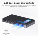 MeLE QuieterDL 미니 PC 팬리스 16GB 512GB SSD 듀얼 LAN 2.5G USB-C 4K 트리플 디스플레이 : 섬이픽