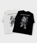 곰하우스 복싱냥 티셔츠, 타투아티스트 자체제작 오버핏 티셔츠 : gomhouse