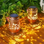 태양 나비 등불 복잡한 디자인과 야외 걸이형 빛 마당 파티오 뒷마당 장식 선물 1. 1pc : 해외다모아2호점