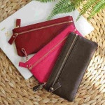 여성용 좋은 F8018 작은 카드 장지갑 수납 소가죽 고급스러운 지갑 명품 수입 얇은 예쁜 : 수지나인