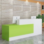 병원 학원 안내 데스크 카운터 계산대 테이블 미용실 사무실 접수대 로비 리셉션 보드 흰색 빨간색 왼쪽 높이 160x60x100cm : 주쓰마켓