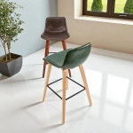 IGR-002 목재 빠의자(SH600/680) PU방석 절삭가능 : 아성가구