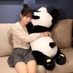 바디필로우 대형 롱쿠션 귀여운 고양이 긴 던지기 베개 슈퍼 부드러운 인형 침대 베개에 잠자는 소녀와 를위한 생일 선물 : 디어한스