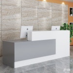 병원 학원 안내 데스크 카운터 계산대 테이블 미용실 사무실 접수대 로비 리셉션 보드 흰색 빨간색 왼쪽 높이 160x60x100cm : 주쓰마켓