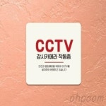 삼삼오품 cctv녹화중표지판 cctv안내 감시카메라작동중 포맥스표지판 18x18cm : 삼삼오품