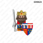 비룡성 드래곤 moc 호환 블록 피규어 굿즈 Richard the Lionheart 미니 액션 중세 빌딩 어린이 조립 액세서리 장난감 G0180 : 고릴라나가사키