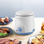 미니 튀김기 가정용 전기형 무연 다기능 전기 오일 프라이어 오븐 0.5L 프렌치 프라이 치킨 냄비 그릴 생선 튀김 전골 기계 EU : 정짱777