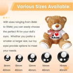 눈 코믹 라운드 반짝이 인형 1. Black : 에이치에스라이프몰30호점