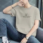 쿨티 느슨한 아메리칸 스타일 하프 짧은 남자 통기성 피트 캐주얼 탑 다목적 여름을위한 슬리 : 거니프라자1