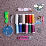 고급반짇고리 다양한 색상 바느질 실과 바늘 손쉽게 옷 : 명품방자