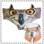 일상 팬티 프린팅 팬티 애니멀 팬티 프린팅 팬티 동물 팬티 여자 팬티 부엉이 속옷 : 탠저린샵