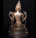 앤티크 인도 올드 브론즈 보살 그린 타라 관음 축복받은 부처님 기본 : 해외다모아18호점