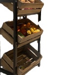 매대 마트 우드 디스플레이 보관대 야채 간식 쿠키 베이커리 : 하운딜