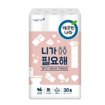 부드러운 휴지 무향 엠보싱 도톰 화장실 롤 두루마리 30 롤휴지 롤화장지 화장지 3겹 : toviah