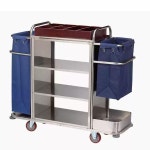 호텔 메이드 빨래 청소 핸디 수거 모텔 린넨 대차 이중통 미 : 채프먼스토어