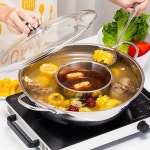 신선로 냄비 훠궈 나베 중국 스텐 전골 샤브샤브 32cm : 흑현로6