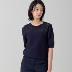 (2컬러) 피어로즈 시스루 진주 포인트 니트 풀오버 LFKTP391 : 지센 공식 스토어