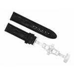 24MM 가죽 시계줄 BAND 버클 FOR CITIZEN 시티즌 ECODRIVE E650-S0751 WATCH 블랙 미국 출발 : ALLintheSHOP