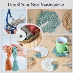 GANXXET 친환경 재생면 4mm 마크라메 코드 부드러운 컬러로프 인테리어 공예용 : 엄마직구14