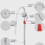 수동 기름 펌프 호스 등유 휴대용 말통 주유기 소형 알루미늄 오일 추출기 : 더효율