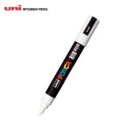 유니 포스카 PC-5M 화이트 물번짐 냄새걱정 없는 선명한 발색 수성마카 : 국제팬시