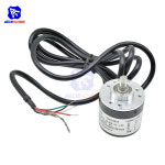 Diymore 인코더 360 P R 600 광전 증분 회전 5-24V AB 2 상 6mm 샤프트 : 모티브릭4