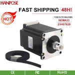 C3D 프린터용 동기 휠 Nema23 스텝퍼 모터 셀러 2 상 4 리드 189N.cm 76mm 23HS7628 2GT-20 : 모티브릭12