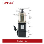 HANPOSE 52N.cm Nema17 영구 자석 모터 감속비 14-1 139-1 17HS84S-PG-YC-PD 브레이크 있는 감속 : 모티브릭12