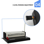 H3018 빗 바인딩 기계 수동 테이프 클립 A4 30 홀 B5 26 A5 20 종이 문서 펀치 바우처 : 모티브릭5