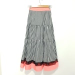 밴딩 체크 롱 스커트 F_S0278 : 마데인빈티지