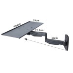 키보드 거치대 테이블 플랫 선반 블랙 각도조절 브레킷 : 준비된마법상점