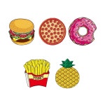 햄버거 돗자리 휴대 용 담요 비치 타월 음식 피자 모양 파인애플 도넛 : 탠저린샵