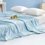 연못시장 접촉 냉감 쿨링소재 여름 이불 패드세트 Q사이즈 부드러운 아이스블루 : 연못시장