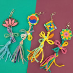 양말목 공예 고급 전통문양 가방고리 만들기-옵션 : 오렌지e몰