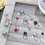 네일 아트 장식 메탈 실버 태슬 체인 다이아몬드 디자인 셀럽 스타일 손톱 꾸미기 별네일 유행 네일재료 활용 손톱스티커 활용 가능 H1366  5개... 