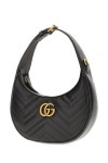 GUCCI  구찌 블랙 레더 GG 마몬트 핸드백 2200002018906 220000201 : Athlete