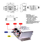 3 상 선 전원 필터 CW12B-30A-S CW12M-40A-S CW12B-30 40 50 60A-S 4 CW12M-30 380V : 모티브릭11