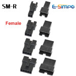 10PCS JST SM 2.54mm 2-12Pin 남성 여성 하우징 50PC 터미널 SM-2P SM-2R 플러그 에어 도킹 플러그/레셉터클 바 커넥터 : 모티브릭9