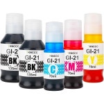 GI-21 G3270 잉크 리필 병 (캐논 메가탱크 프린터 호환) GI21 세트 G3290 G3260 G4280 G3272 G4270 G2270 G2260 G1220 프린터용)... 
