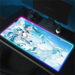 스파이 패밀리 본드 아냐 로이드 요르 데스크탑 게이밍 마우스 장 패드 매트 굿즈 하츠네 미 RGB Pc 게이머 키보드 백라이트 LED 빛나는... 