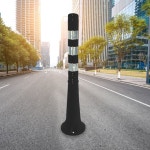 차선규제봉1000 검정/주차금지봉 차단 교통안전 유도봉 중앙분리봉 도로 차선 노면표시 중앙분리대 차단봉 : 소노픽