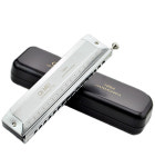 Chimei 크로매틱 하모니카 입문용 반음계 시리즈 10구 사각입구 실버+수납백 : 이루다03