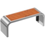 야외 평벤치 운동장 공원 학교 야외벤치 펜션 카페 원목 A. U자형 스테인리스 의자 : 우주상점a