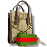 [Gucci] J6074 구찌 토트 미니 점보 GG2웨이 셰리 라인 숄더백 : 아르덴테