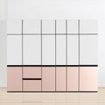 컬러 높은 상부수납장 500 부엌장 키친수납장 : 퓨어실버