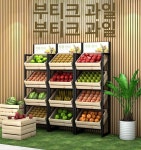 과일매대 마트 경사랙 바구니 진열 야채 베이커리 쇼케이스 와인 스탠드 펜트리 진열대 랙 : 헤네시장