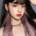 리트레일 그라데이션 브릿지 5p 애쉬로즈 고정 피스 가발 : 리트레일